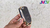 JVCV® Premium Soft Gold Border TPU Leather Pattern Key Cover Compatible with Tata Curvv Tiago Tigor Punch Nexon Zest Bolt Safari Storme Flip Key
