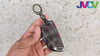 JVCV® Soft TPU Transparent Cover with keychain – BMW Blade Smart Key (Transparent Black)