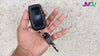 Silicone Car Styling Soft Carbon Fiber Pattern Key Cover Compatible With Toyota Smart Key With Keychain, Black