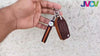 JVCV® Suede Leather Key Cover for Tata Flip Keys – Compatible with Curvv, Tiago, Tigor, Punch, Nexon, Hexa, Safari & More