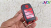JVCV® Premium Soft TPU Leather Pattern Key Cover Compatible with Kia Seltos Sonet Carens 4 Button Smart Key