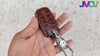 JVCV® Car Styling Soft Handmade Leather Key Cover Compatible with Kia Seltos 4 Button Smart Key - Verify Key Button and Shape Before Ordering