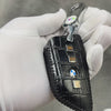 JVCV® Handmade Leather Crocodile Pattern Key Cover – Compatible with BMW 2, 3, 5, 6, 7 Series, X1, X2, X3, X5, X6 – Blade Smart Key