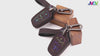 JVCV® Suede Leather Key Cover Compatible with Tata Nexon, Harrier, Tiago EV, Altroz, Tigor, Safari, Nexon EV, Punch, Punch EV 4 Button Smart Key