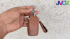 JVCV® Soft Handmade Lychee Pattern Leather Key Cover Compatible with Toyota Innova Crysta Fortuner Legender Hycross Hilux Land Cruiser 3 Button Smart Key