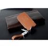 JVCV® Soft Handmade Lychee Pattern Leather Key Cover Compatible with Renault Kiger Triber Smart Key
