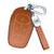 JVCV® Soft Handmade Lychee Pattern Leather Key Cover Compatible with Tata Nexon, Harrier, Altroz, Tigor BS6, Safari 2021 Safari Gold, Punch 4 Button Smart Key