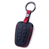 JVCV® Car Styling Soft Handmade Leather Key Cover Compatible with TATA NEXON, Harrier, ALTROZ, TIGOR BS6, Safari 2021 Safari Gold, Punch 4 Button Smart Key