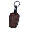JVCV® Car Styling Soft Handmade Leather Key Cover Compatible with TATA NEXON, Harrier, ALTROZ, TIGOR BS6, Safari 2021 Safari Gold, Punch 4 Button Smart Key