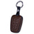 JVCV® Car Styling Soft Handmade Leather Key Cover Compatible with TATA NEXON, Harrier, ALTROZ, TIGOR BS6, Safari 2021 Safari Gold, Punch 4 Button Smart Key