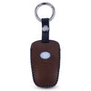 JVCV® Car Styling Soft Handmade Leather Key Cover Compatible with TATA NEXON, Harrier, ALTROZ, TIGOR BS6, Safari 2021 Safari Gold, Punch 4 Button Smart Key