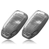 JVCV® Soft TPU Transparent Cover – Compatible with Tata Flip Keys (Transparent Black)