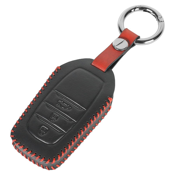 JVCV® Soft Handmade Leather Key Cover Compatible with Toyota Fortuner, Hilux, Innova Crysta, Fortuner Legender, Innova HyCross, Land Cruiser 2B/3B Smart Key